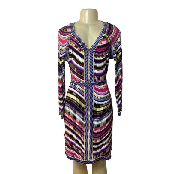 BCBGMaxazria Women's Multicolor A-Line Dress Sz M - NWT - Picture 1 of 7